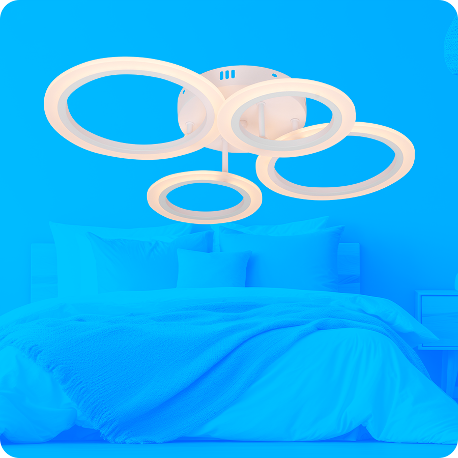 Csillogó LED hálószoba