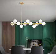 A vágy modern tetőtéri pavilon izzóval, 11x G9, arany, fém, állítható magasság