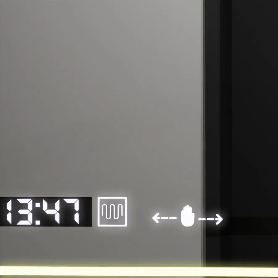 Tükör LED téglalap alakú 60x80cm venezia érzékelő mozgásgátló marcellow dimable órás leolvasztási rendszer