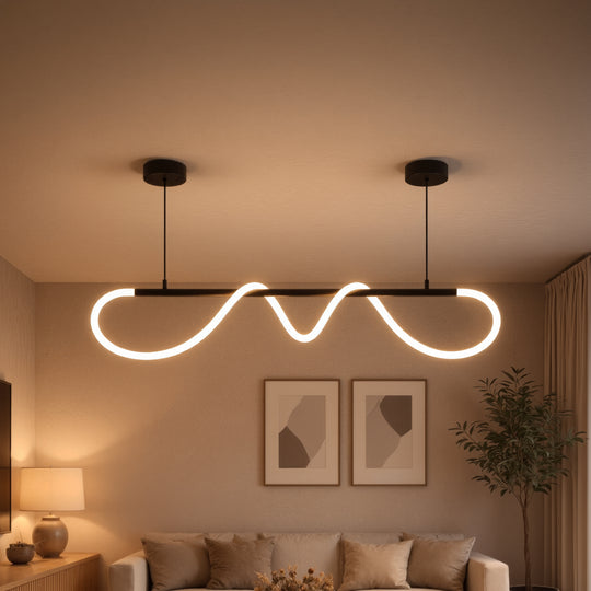 DIVINO LED csillár rugalmas szilikon csővel - 24 W, állítható fény, matt fekete Modern csillárok Alapértelmezett cím Alessandro Design