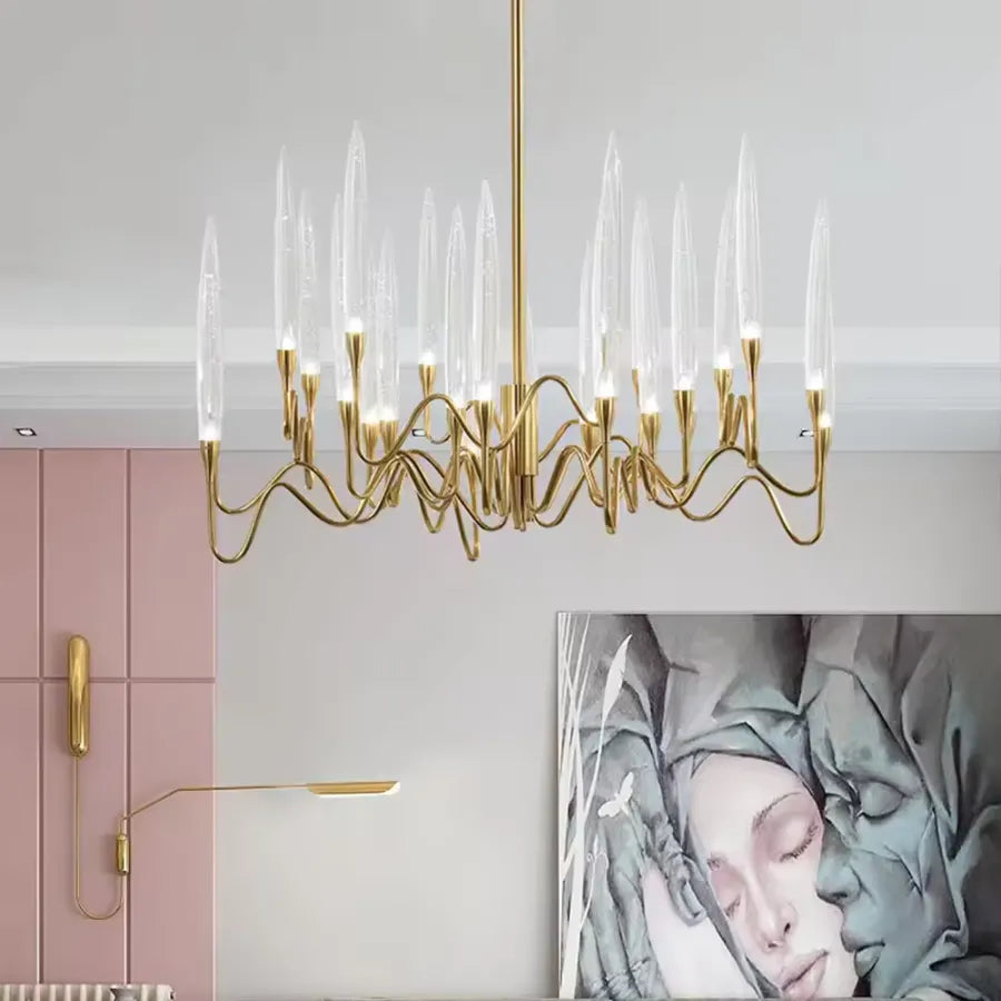 Crystal Chandelier Delta 12xg4 arany