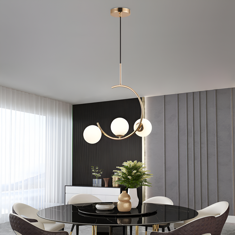 LOFT átrium csillár, 3x G9, fehérarany, fém, állítható magasságú