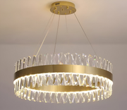 LED Alessandro csillár távirányítóval, 68W, dimálható, 3000K/4000K/6000K, 60 cm átmérőjű, arany
