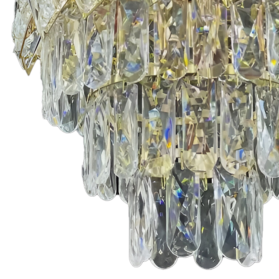 Crystal Chandelier Windsor Petito 3xe27, 30 cm átmérőjű, fényes arany, állítható magasság