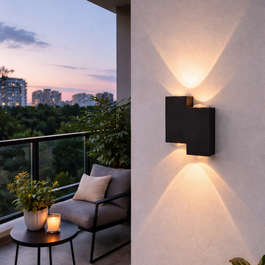 LED fali lámpa AX232, külső, 4 forrás, 4W, fekete, 3000K Kültéri fali lámpák Alapértelmezett cím Alessandro Design
