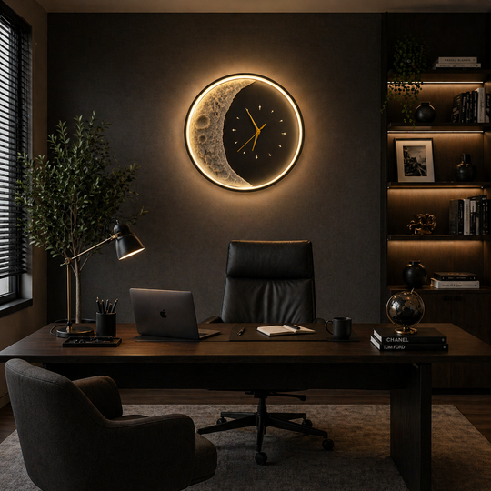 Hold dekoratív LED fali lámpa átmérője 40 cm Hideg/semleges/meleg fény fekete belső fali lámpák alapértelmezett cím Alessandro Design