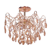 Crystal Chandelier fiamma, 4x E27, 50 cm átmérőjű, arany
