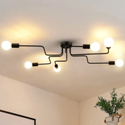 Modernista csillár Hexa 6, 6x E27, Fekete, Modern Design