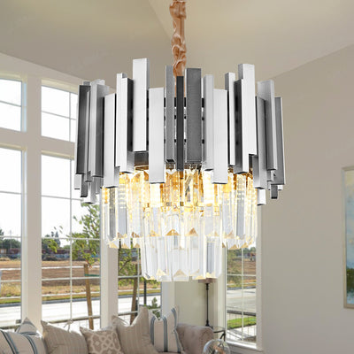 Crystal Chandelier Blois Noble 5XE14, 40 cm átmérőjű, ezüst, állítható magasság