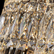 LED Crystal Chandelier Regalis távirányítóval, 58 cm hosszú, fényes króm, állítható magasság