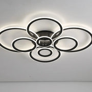 LED -csillár Betty 130W távirányítóval, 8 kör, hideg/forró/semleges fény, instabil, fekete