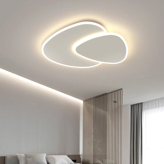 LED -csillár távirányítóval baszik 98W, ovális, hideg/forró/semleges fény, instabil, fehér