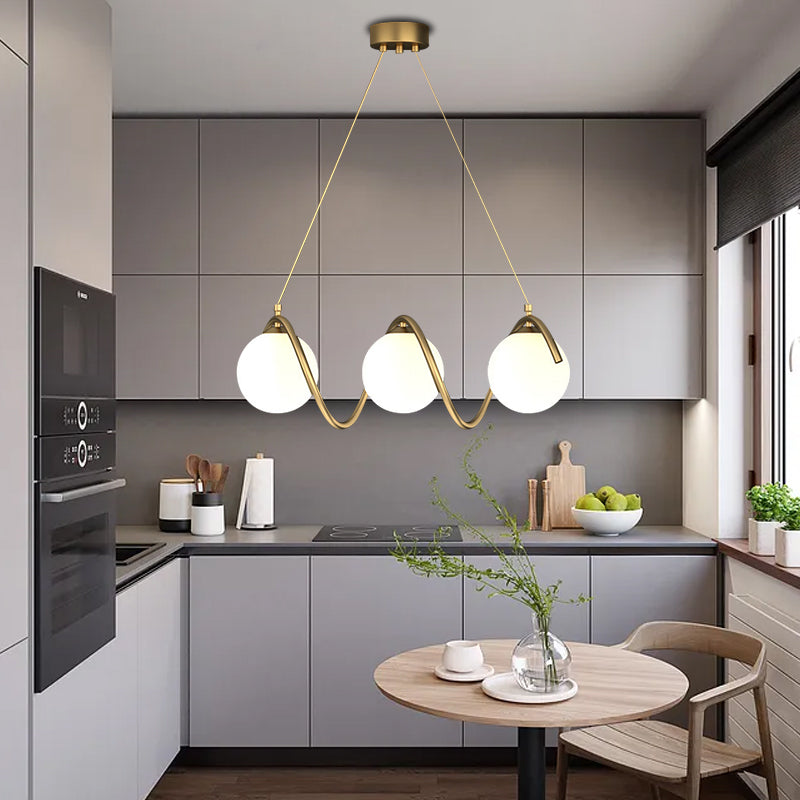LOFT Haven csillár, 3x G9, fehérarany, fém, állítható magasságú, modern