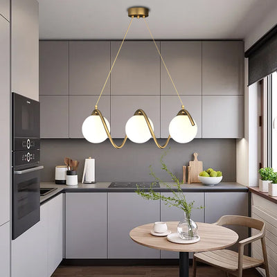 LOFT Haven csillár, 3x G9, fehérarany, fém, állítható magasságú, modern