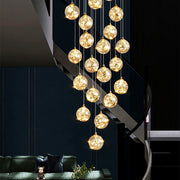 LED Crystal Chandelier Kilkenny Culmino, 144W, semleges fény, 60 cm átmérőjű, arany