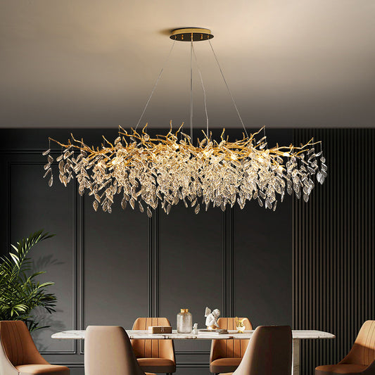 Crystal Chandelier Waltz Rhapsody, 9x G9, arany, 80 cm, állítható magasság