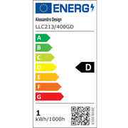 Crystal LED csillár LLC213/400GD kerek, 22W, hideg/meleg/semleges fény, kristály, arany