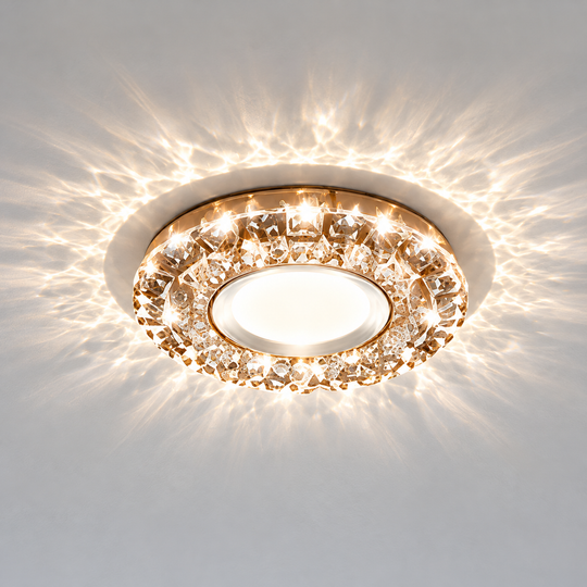 ORBITA LED Spot, 5 W, kerek, hideg/meleg fény, antik bronz, gyanta és üveg