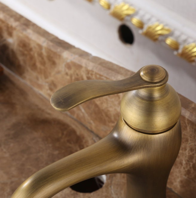 Baterie Lavoar Înaltă, Alamă Sanitară, Bronz Antichizat, Smack