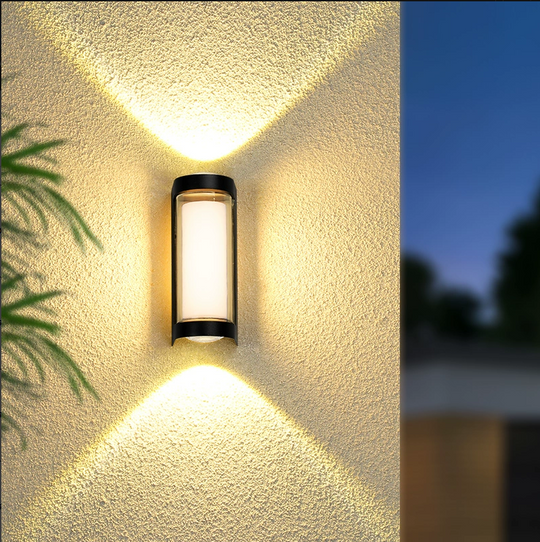 Han kültéri LED fali lámpa, 8W, fém, fekete kültéri fali lámpák alapértelmezett cím Alessandro Design