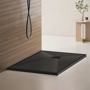 Téglalap alakú zuhanyozás 80x100 cm, vékony 3 cm, sötétszürke