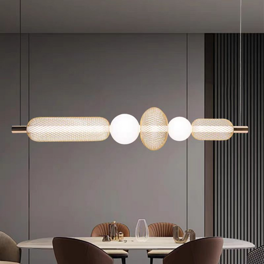 Függesztett LED csillár LM551/5GD, 27W, fény 3000/4000/6000K, arany, állítható magasságú modern csillárok alapértelmezett cím Alessandro Design