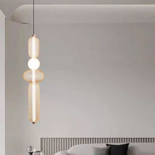 Függesztett LED csillár LM551/4GD, 23W, fény 3000/4000/6000K, arany, állítható magasságú modern csillárok alapértelmezett cím Alessandro Design