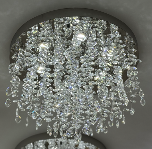 Crystal LED csillár LLC210/550CH kerek, 30W, hideg/meleg/semleges fény, kristály, fényes króm