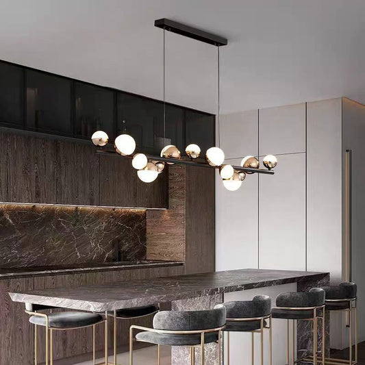 Felfüggesztett vágy LED Acril Auliu 29W távirányítóval, Beotable, aranyfekete, fém és akril