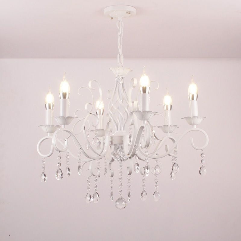Candelabru Delli Santi 6xe14, átmérő 49 cm, fehér, állítható magasság