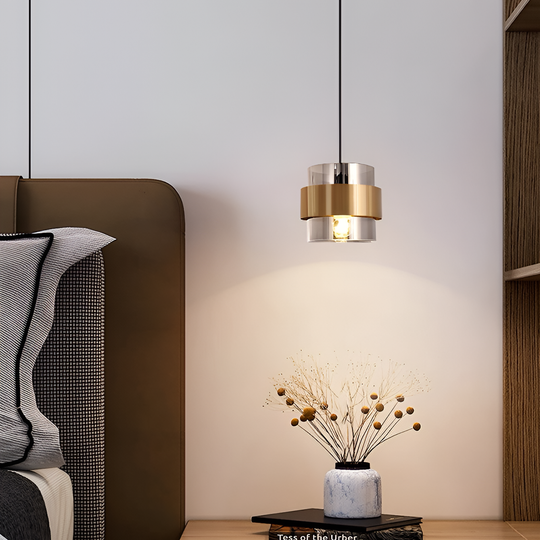 Függesztett csillár LC855/1GY, 1XE27, állítható magasságú, üveg és fém modern csillárok, alapértelmezett cím Alessandro Design