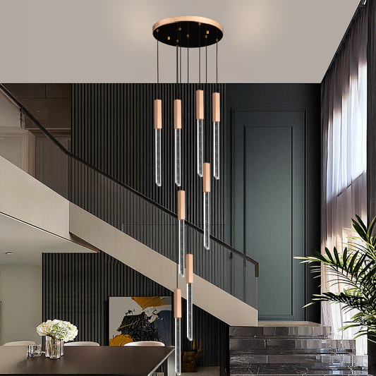 LED kristálycsillár 22W, meleg/semleges/hideg fény, átmérő 25 cm arany CM511/H150XW35