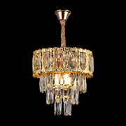 Belvedere Petito 3XE14 Crystal Chandelier, 30 cm átmérőjű, fényes arany, állítható magasság