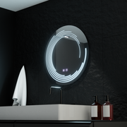 Kerek LED -tükör, 60 cm, érintő font, letiltási rendszer, Daisy