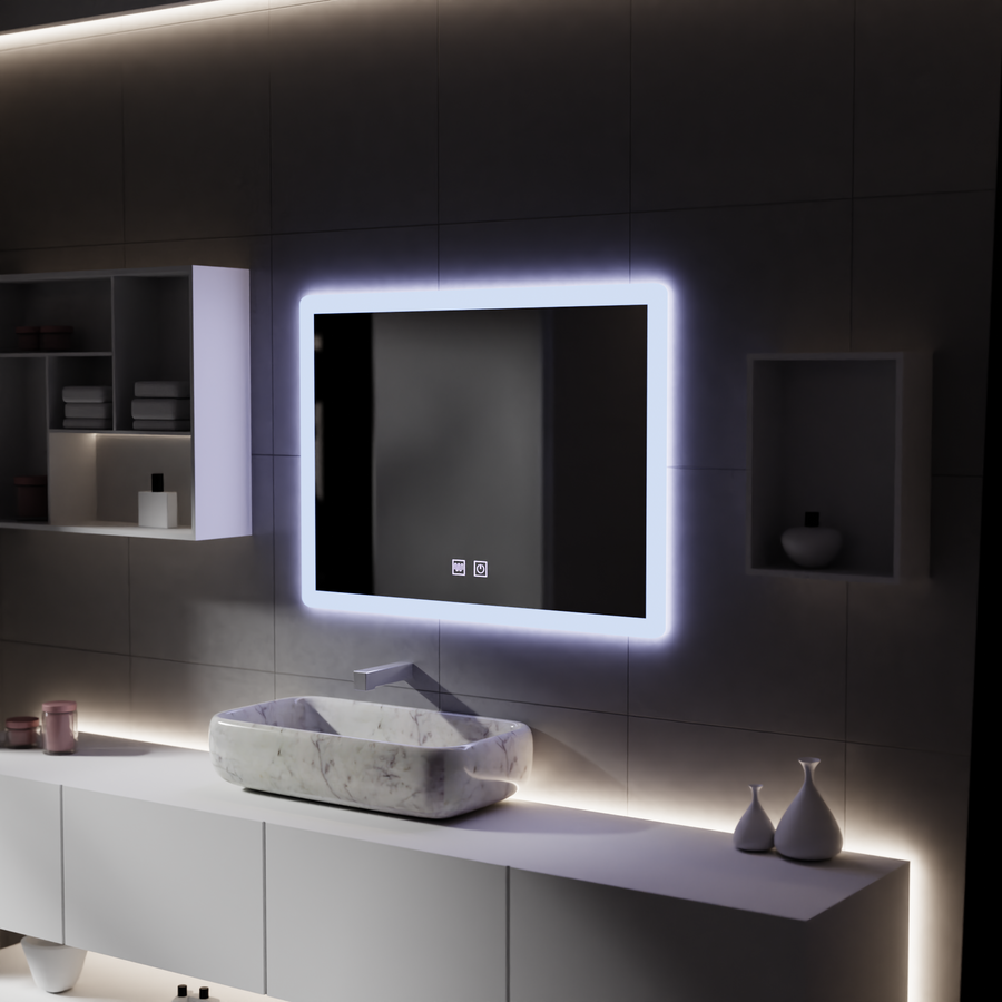 Mirror LED Touch Alecsidra rendszer diszpozíció 80x60cm