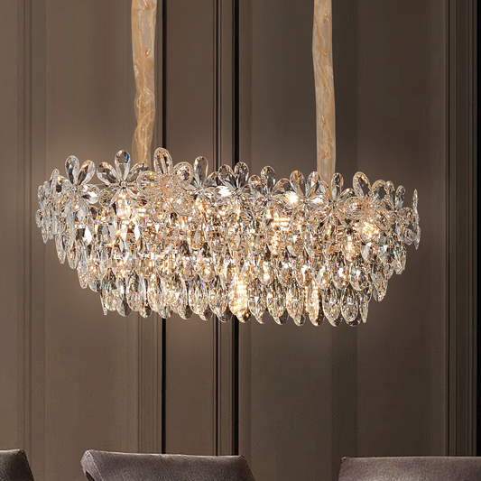 Crystal Chandelier regalis 11x E14, 85 cm átmérőjű, fényes arany, állítható magasság