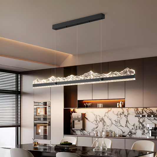 A LED -csillár felfüggesztette a Maristella 36W távirányítót, hideg/forró/semleges fényt, instabil, állítható magasságú, fekete