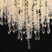 Crystal Chandelier fiamma, 6x E14, 45 cm átmérőjű, arany