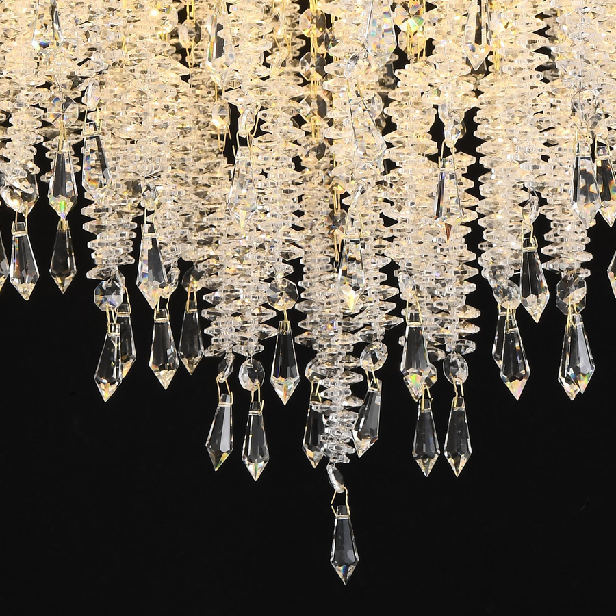 Crystal Chandelier fiamma, 6x E14, 45 cm átmérőjű, arany