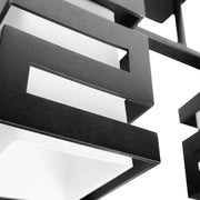 Lust Wood Vanja fa négyzet alakú lámpával 2 x Dulie E27 Fekete Fehér