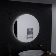 Kerek LED -tükör, 60 cm, Serenit MotionGlow Marcello, Leírásító rendszer, óra és hőmérő, dimálható