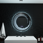 Kerek LED -tükör, 60 cm, érintő font, letiltási rendszer, Daisy