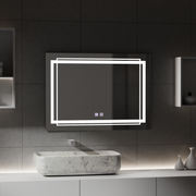 Téglalap alakú LED -tükör, 50x70 cm, Koven Touch, Despantile rendszer, Dimable