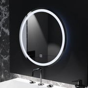 Kerek LED -tükör, 70 cm, alapvető érintés