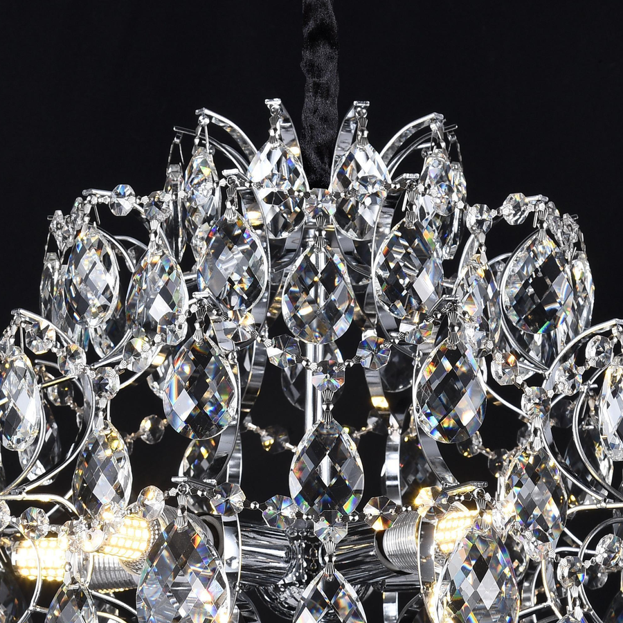 Crystal Chandelier fiamma, 6x E14, 45 cm átmérőjű, arany