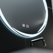 Oglinda LED Rotunda, 70cm, Zaffiro Touch, Sistem Dezaburire, Dimabila