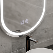 50x80 ovális LED -tükör, Velara érintés, leolvasztási rendszer, dimálható