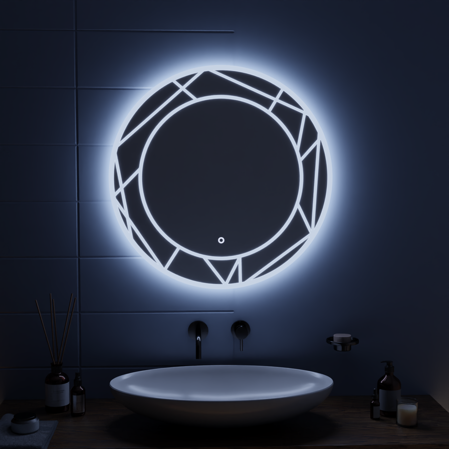 LED Touch Astrix 70x70 cm -es tükör