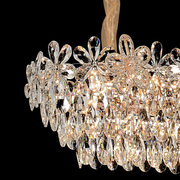 Crystal Chandelier regalis 11x E14, 85 cm átmérőjű, fényes arany, állítható magasság
