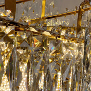 Csillár kristály topkapi petito 3xe27, 30 cm átmérőjű, fényes arany, állítható magasság